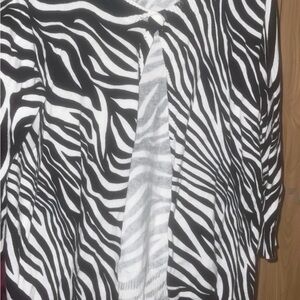 Black and White Zebra Print Women's Top